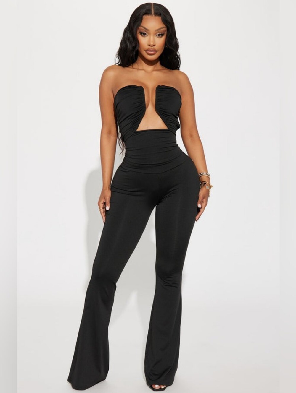 NEW! Strapless Cutout Black Jumpsuit